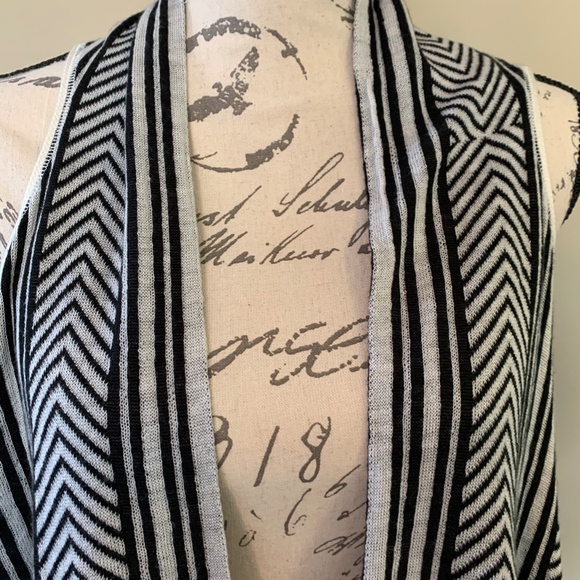 Black and White Striped BCBGeneration Sweater Vest - Picture 3 of 5